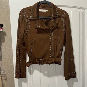 ASTR Brown Faux Suede Jacket